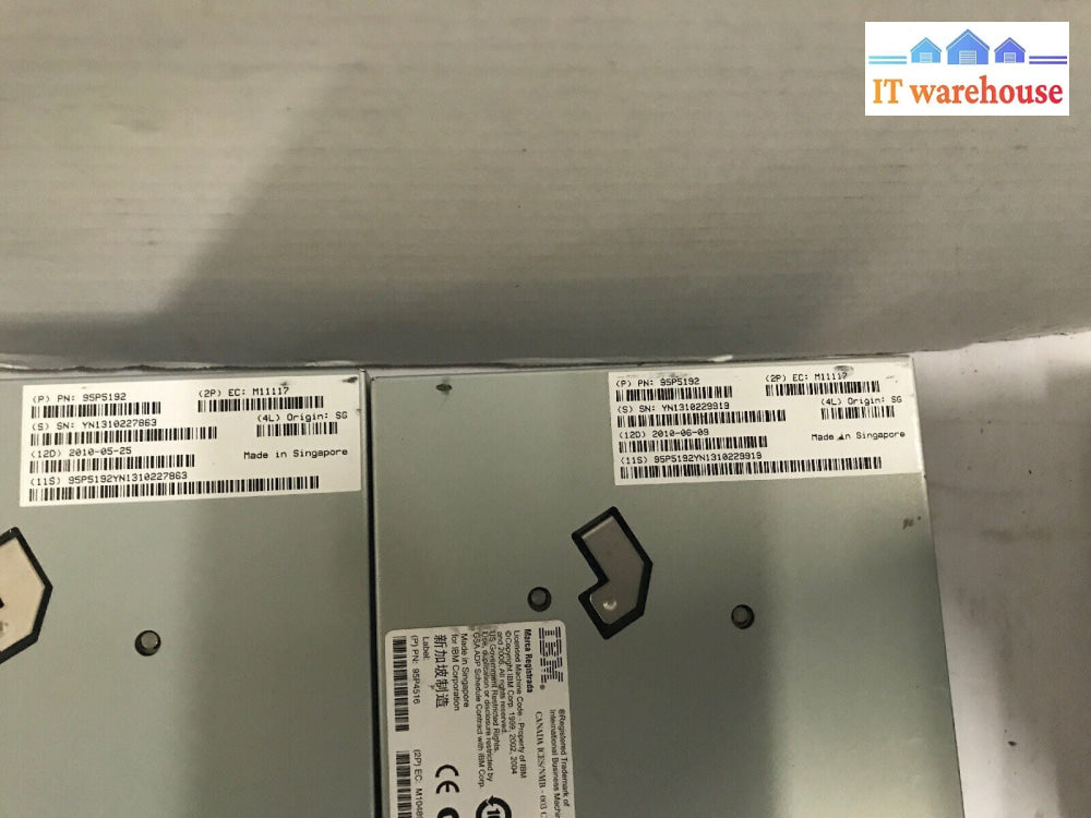 - 1x IBM 95P4516 LTO Ultrium 4 Fibre Channel 800/1600GB Tape Drives 95P5192