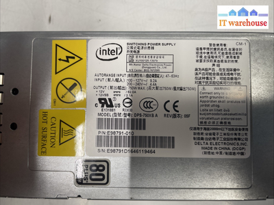 1X Intel DPS-750XB A  05f power supply E98791-007 server power supply +