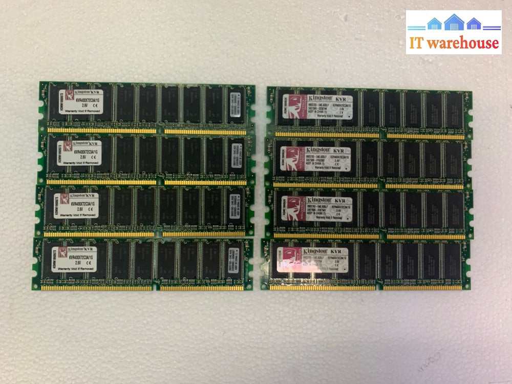 (1x)  KVR400X72C3A/1G Kingston 1GB PC3200 CL3 ECC DIMM 184 pin DDR 2.6V RAM