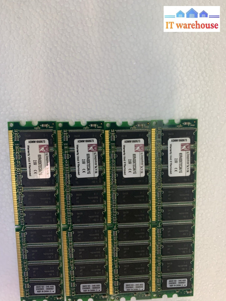 (1x)  KVR400X72C3A/1G Kingston 1GB PC3200 CL3 ECC DIMM 184 pin DDR 2.6V RAM