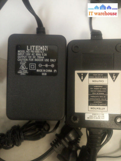 - Lot Of 7 Liteon Pb-1090-1L1 12V Dc 750Ma 12V Ac Adapter