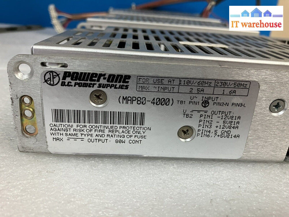 （1x) MAP80-4000 POWER-ONE 110V / 230V AC Four Output Switching Mode Power Supply