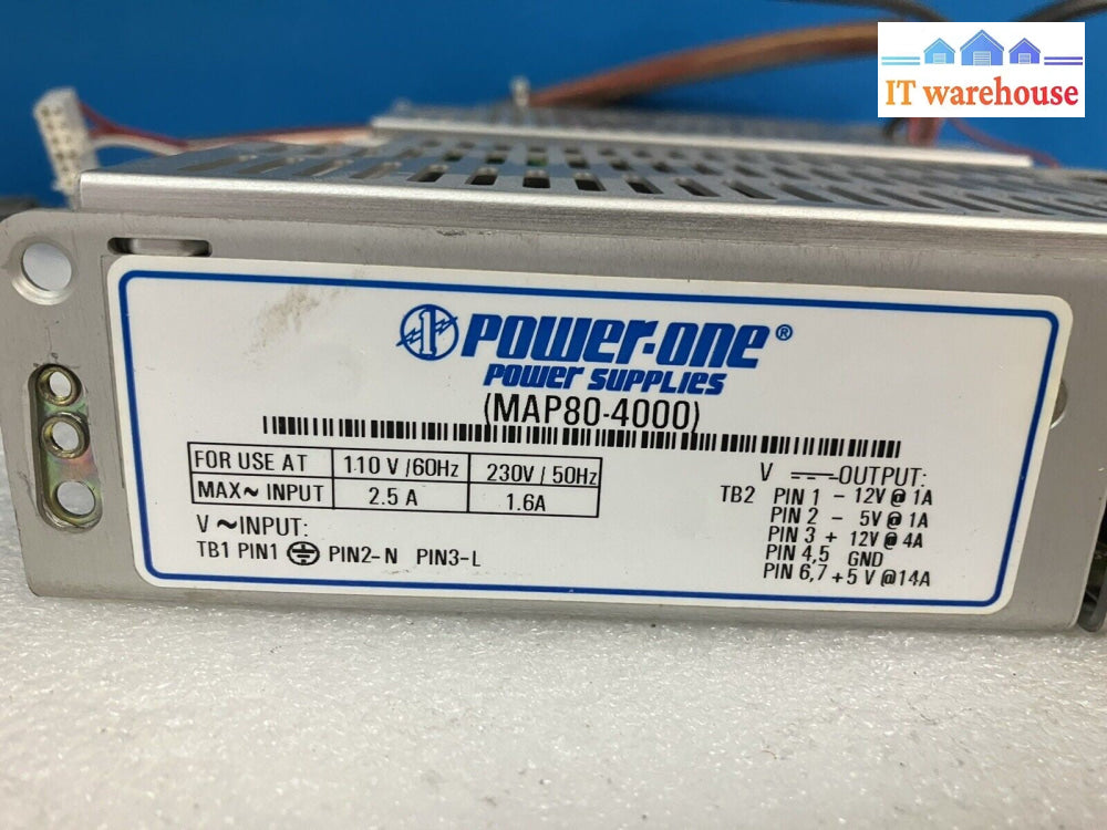（1x) MAP80-4000 POWER-ONE 110V / 230V AC Four Output Switching Mode Power Supply