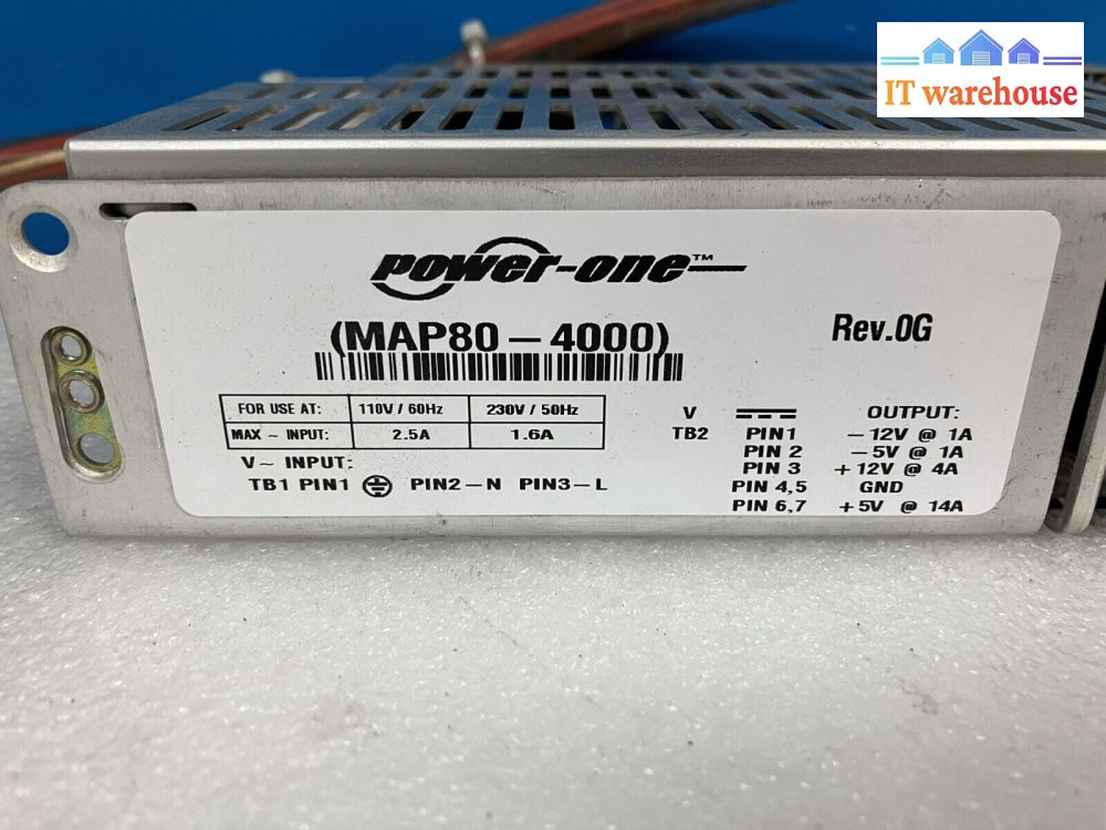 （1x) MAP80-4000 POWER-ONE 110V / 230V AC Four Output Switching Mode Power Supply