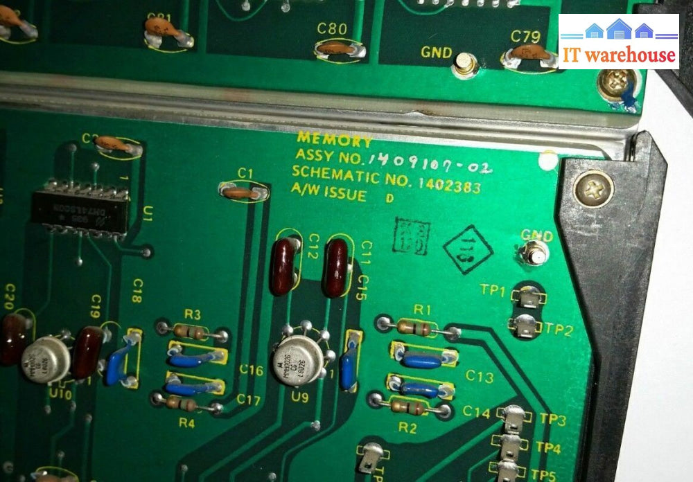- 1x MEMORY BOARD ASSY 1409107-01(02)  SCHEMATIC 1402383 