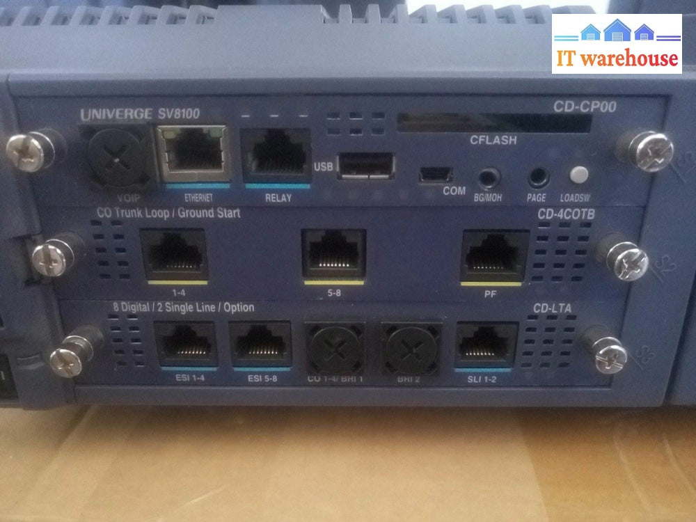 1x  NEC UNIVERGE SV8100 Phone System Server  (CHS2U E) W/ INTERFACE CARDS