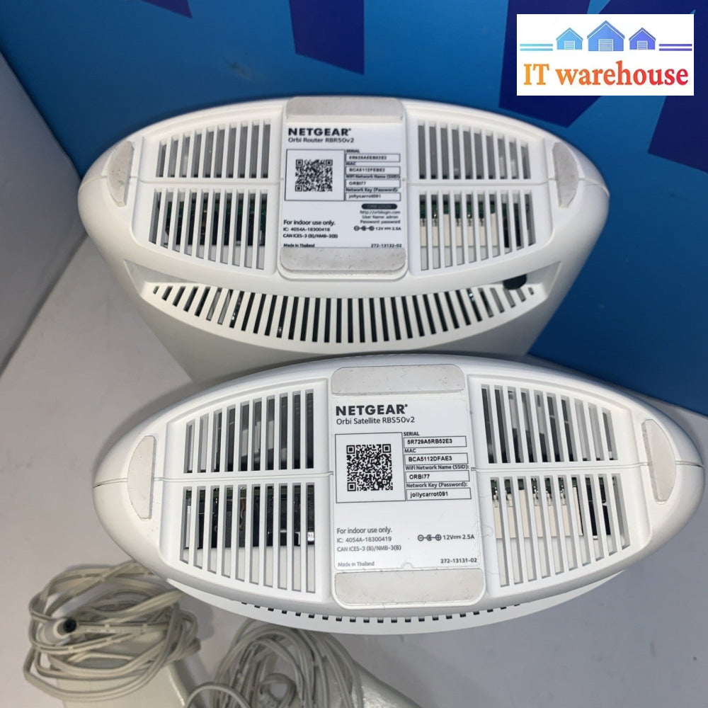 (1x) Netgear Orbi RBS50v2 AC3000 Satellite Tri-Band WiFi Extender + Power Cord
