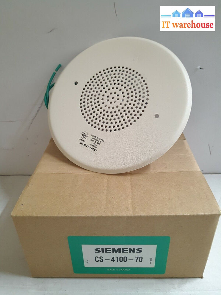 - 1X New Indoor Siemens Cs-4100-70 Speakers And Accessories Fire Alarm System