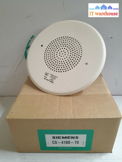 - 1X New Indoor Siemens Cs-4100-70 Speakers And Accessories Fire Alarm System