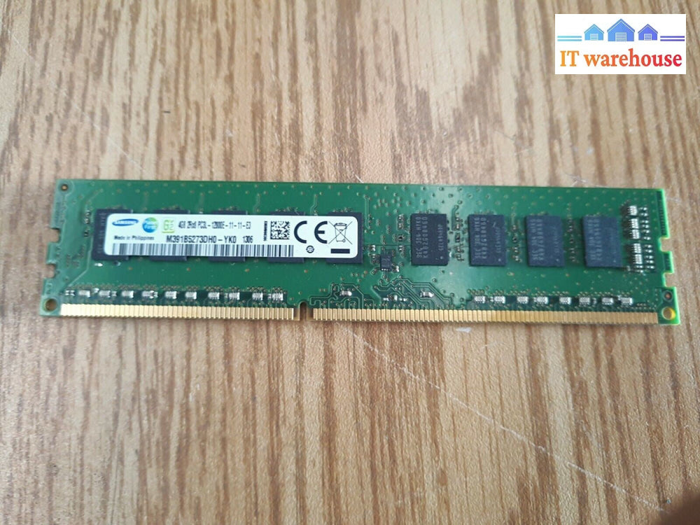 - 1x Samsung  M391B5273DH0-YK0 4GB  PC3L-12800E DDR3-1600MHz ECC Server Memory