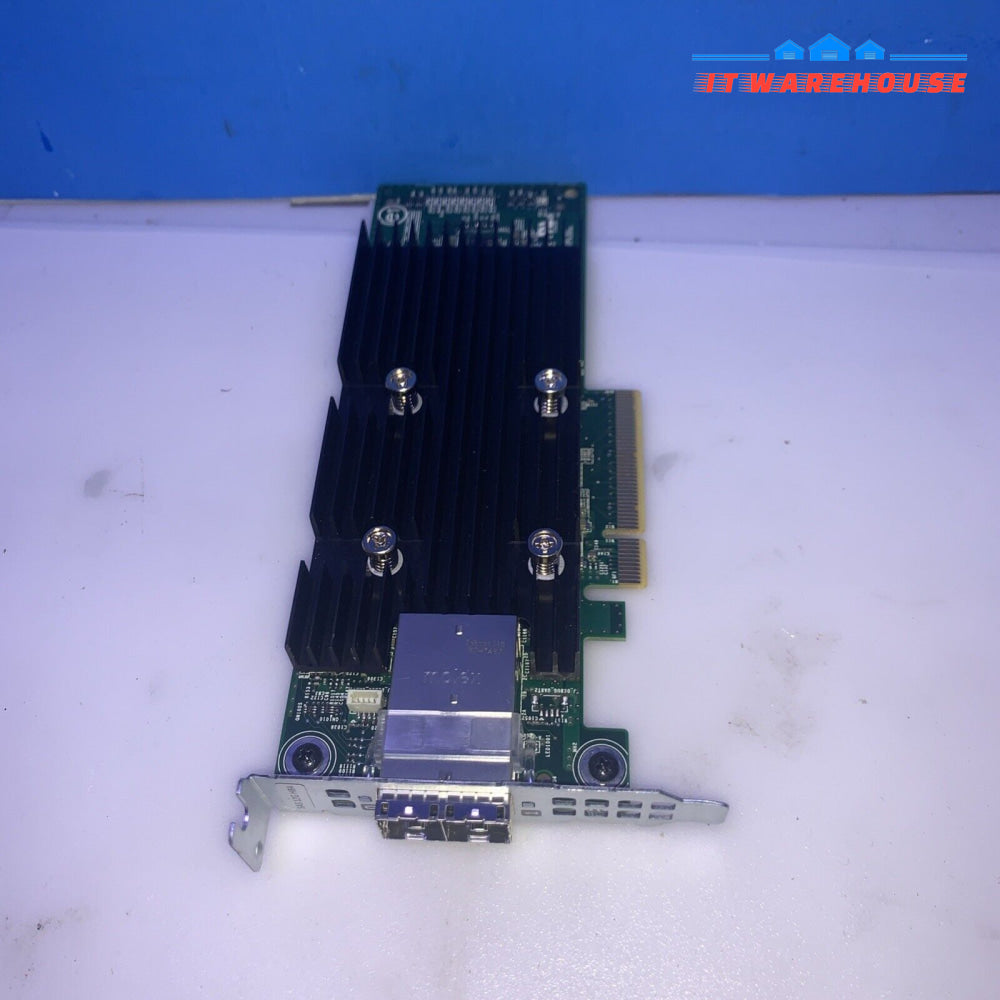 (1x) T93GD DELL 12GB/S SAS DUAL PORT PCI-E EXTERNAL HOST BUS ADAPTER CARD 0T93GD