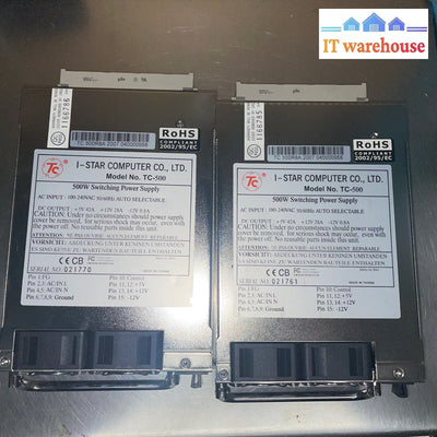 1X Used Tc I-Star Tc-500 Tc-500R8A 500W Module Power Supply