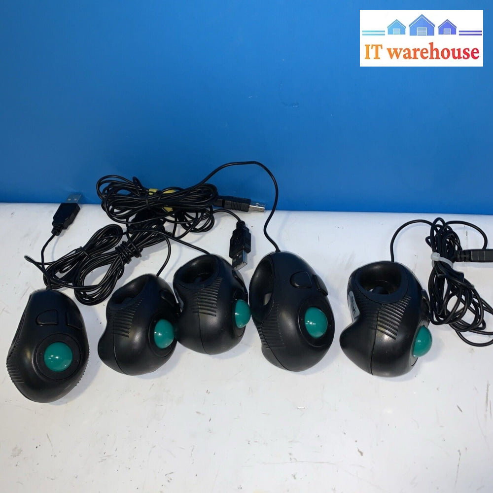 (1x) Vintage Small Portable Micro Trackball USB FDM-G51 P Handheld Finger Mouse