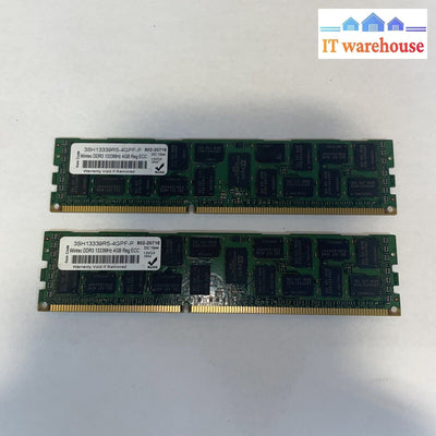 2*4Gb Wintec Ecc Rdimm 240P Pc3-10600 Cl9 36C 256X4 Ddr3-1333 2Rx4 1.5V