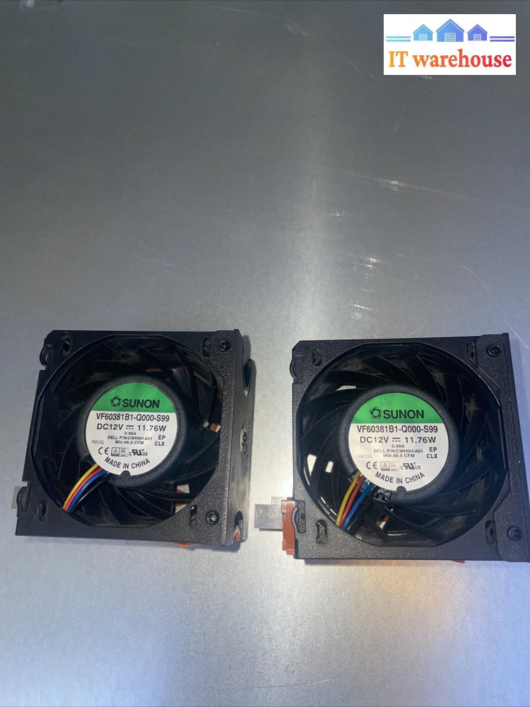 2× SUNON VF60381B1-Q000-S99 Server - Square Fan VF60381B1-Q000-S99, CWH0H-A01