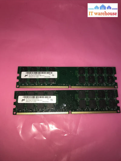 2 x 4GB Micron PC2-6400U-666 DDR2 800MHZ non-ecc desktop memory  (for AMD only)