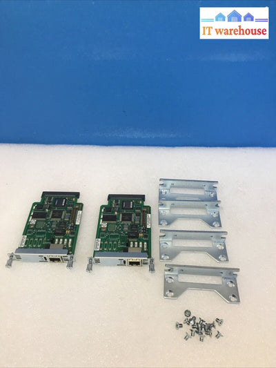 2 x Cisco 2900 VWIC2-1MFT-T1/E1 Multiflex Trunk Voice/WAN Card & 2 Sets ears
