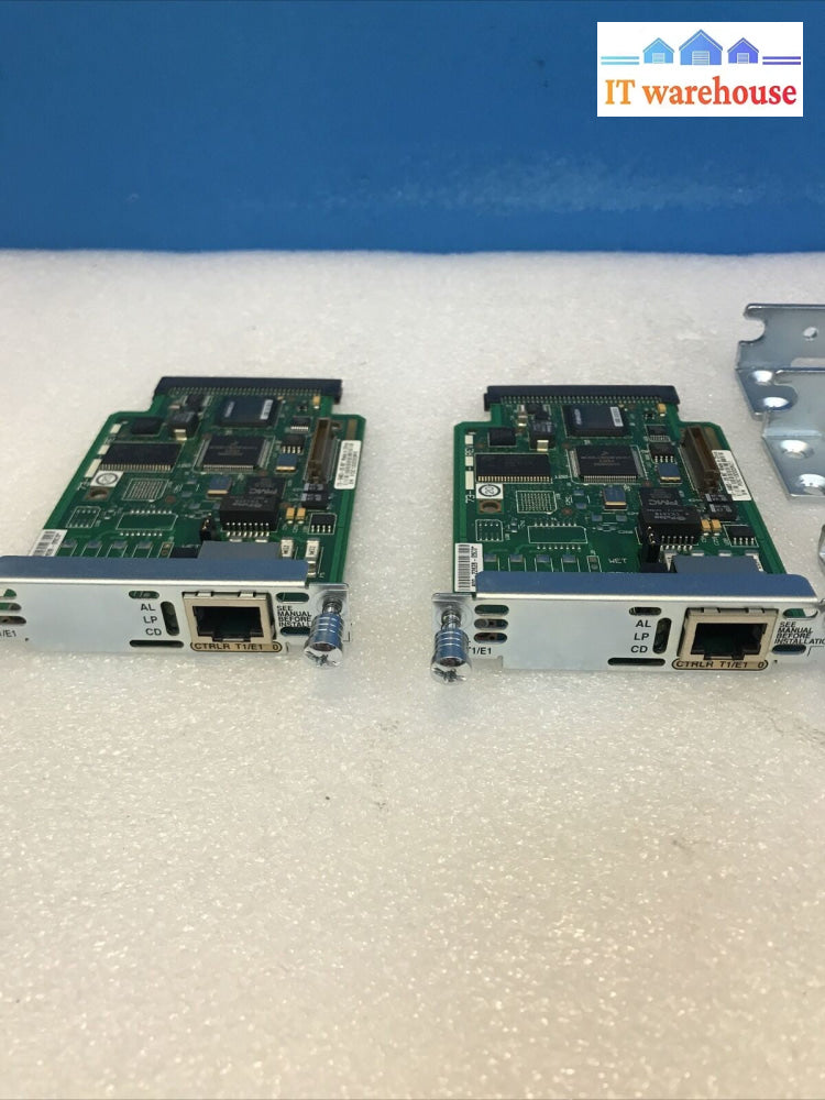 2 x Cisco 2900 VWIC2-1MFT-T1/E1 Multiflex Trunk Voice/WAN Card & 2 Sets ears