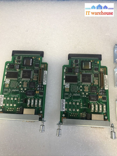 2 x Cisco 2900 VWIC2-1MFT-T1/E1 Multiflex Trunk Voice/WAN Card & 2 Sets ears