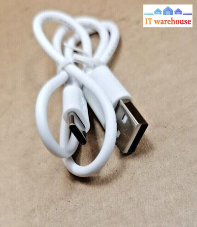 2 x Unused  White 20 inch USB TYPE-C charger Cable (Length 50cm)
