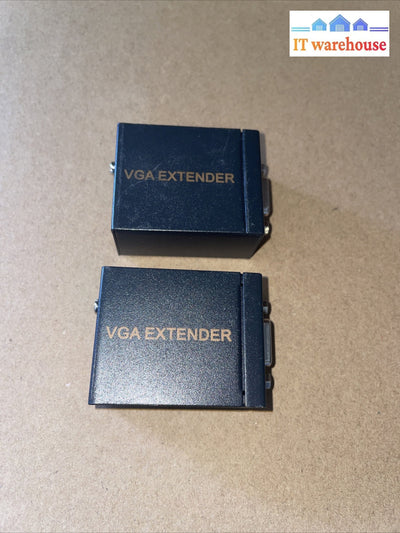 2 x VGA Over Network Cable Adapter Extender Repeater RJ45 Cat5e Cat6 60M 1080P