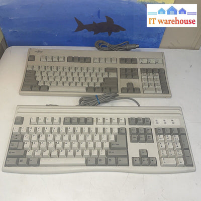 2 X Vintage Fujitsu/Mitsumi Keyboard 5-Pin Plug