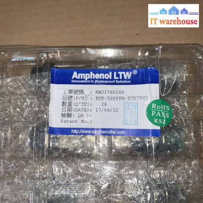 (23x) Amphenol LTW RCP-5SPFFH-TCU7001 5-Pin Waterproof Connector Receptacle IP67