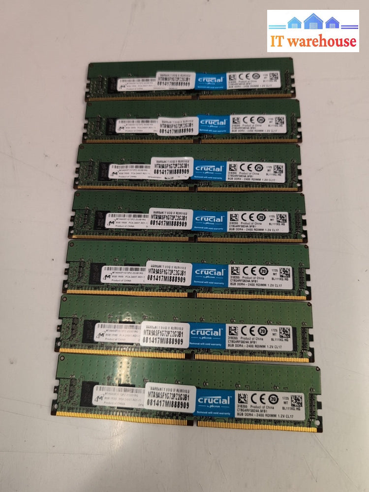 24GB (3x8GB) Micron PC4-2400T-RD1-11 ECC Server Memory MTA9ASF1G72PZ-2G3B1RG -