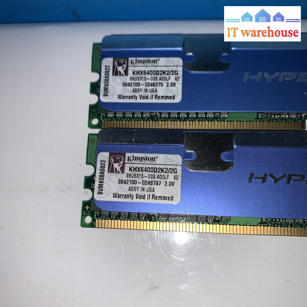 2GB 2x1GB KINGSTON HyperX KHX6400D2K2/2G DDR2-800 PC2-6400 PERFORMANCE RAM