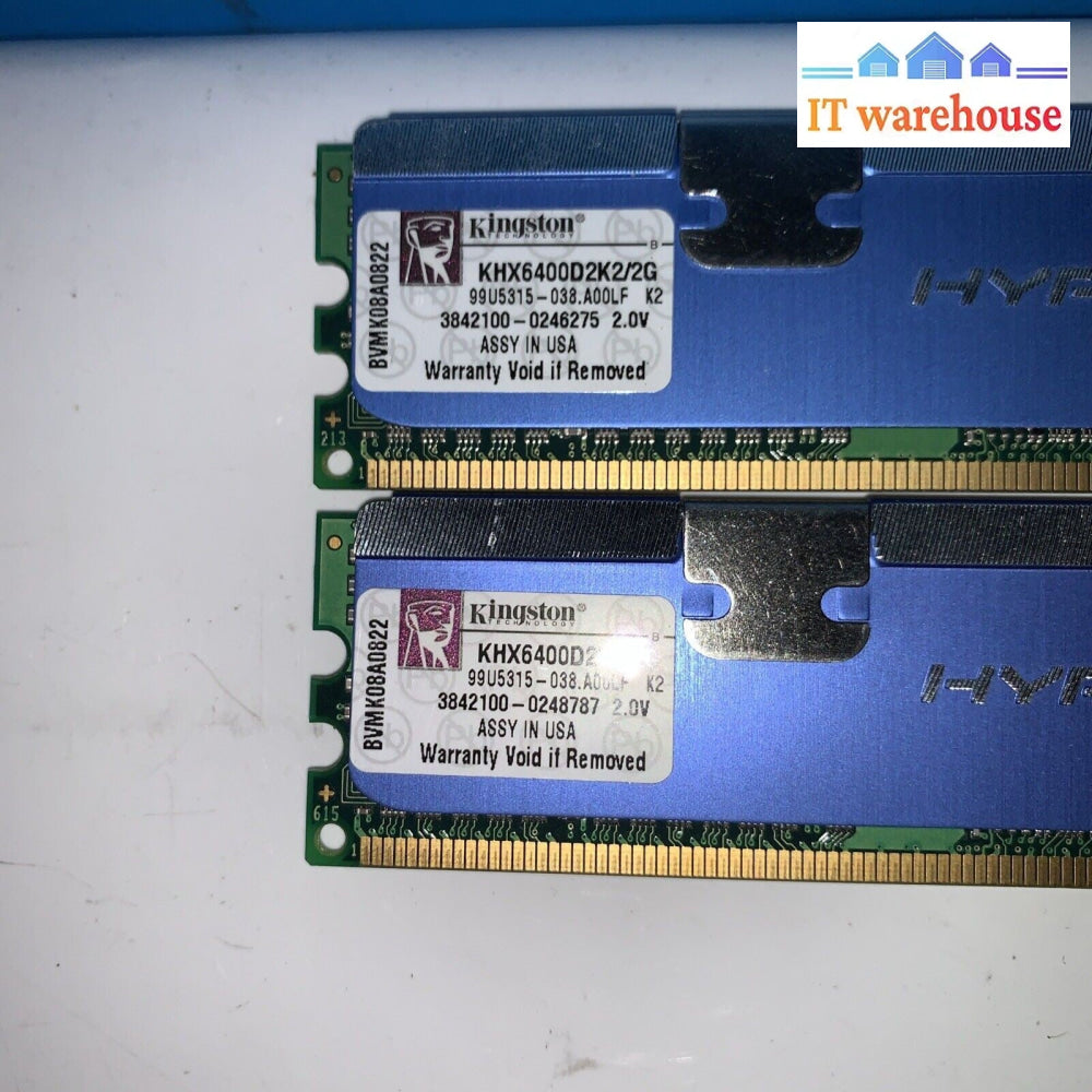 2GB 2x1GB KINGSTON HyperX KHX6400D2K2/2G DDR2-800 PC2-6400 PERFORMANCE RAM