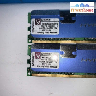 2GB 2x1GB KINGSTON HyperX KHX6400D2K2/2G DDR2-800 PC2-6400 PERFORMANCE RAM