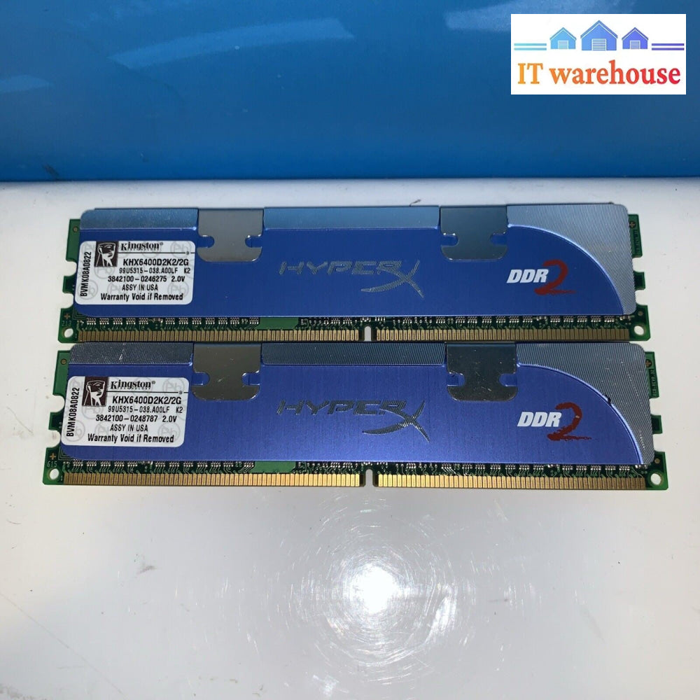2GB 2x1GB KINGSTON HyperX KHX6400D2K2/2G DDR2-800 PC2-6400 PERFORMANCE RAM