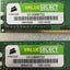 ~ (2X 1Gb) Corsair Vs1Gb667D2 Pc2-5300 Ddr2-667 Desktop Dimm Ram Memory 10514330