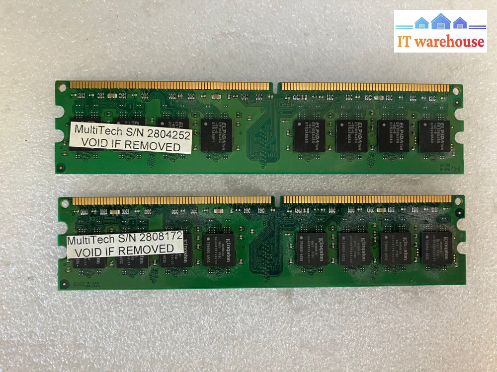 ~ (2x 1GB) Kingston KVR 1GB KVR667D2N5/1G DDR2-667 PC2-5300 Desktop Memory RAM