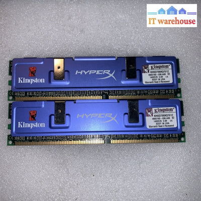 2x 256MB Kingston HyperX DDR Non-ECC Unbuffered DIMM CL3 466MHz KHX3700K2/512
