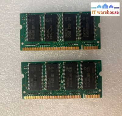 (2x 256MB) Samsung DDR-266 PC2100 (Total 512MB) SO-DIMM Laptop RAM M470L3224DT0~