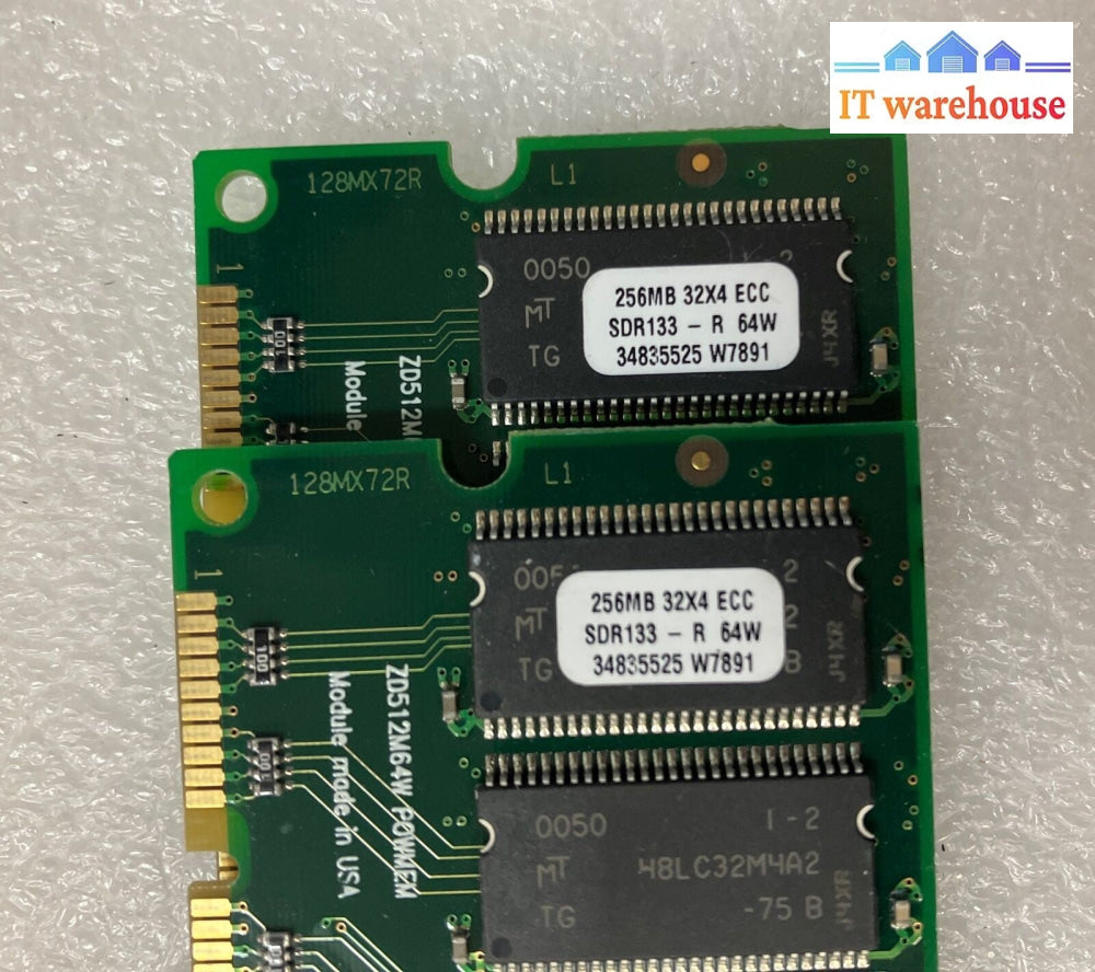 (2x 256MB) Wintec SDRAM Server 256MB 32x4 ECC SDR133 - R 64W 34835525 W7891 ~