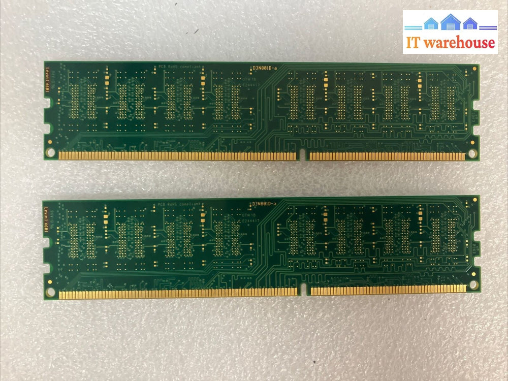 (2x 2GB) Crucial BG112JN.N2 DDR3-1333 PC3-10600 CT25664BA1339 .C8F1MD DIMM RAM ~