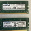 (2x 2GB) Crucial BG112JN.N2 DDR3-1333 PC3-10600 CT25664BA1339 .C8F1MD DIMM RAM ~