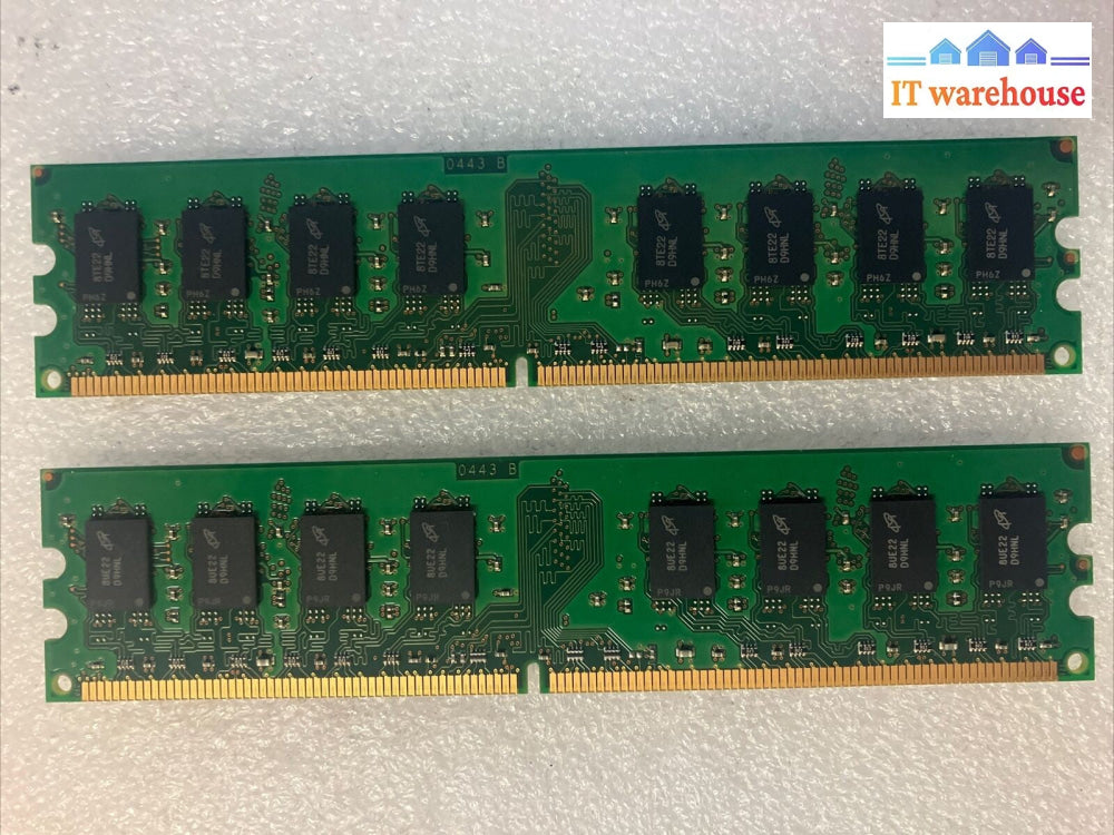 (2x 2GB) Rendition RM25664AA667 2GB DDR2-667 PC2-5300 Desktop DIMM Memory RAM ~