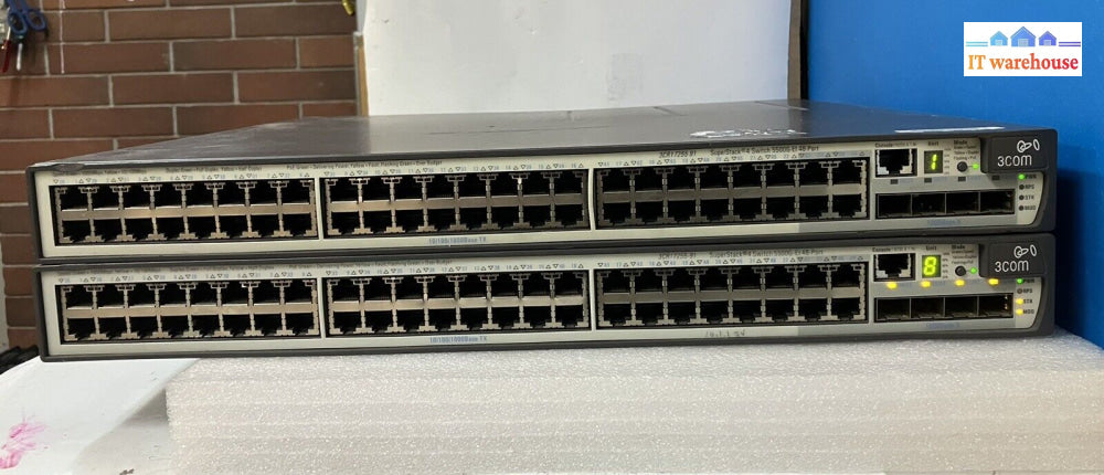 2X 3Com Switch 5500G-Ei 24 Port 3Cr17254-91 Superstack 4 W/Mount Ears ~