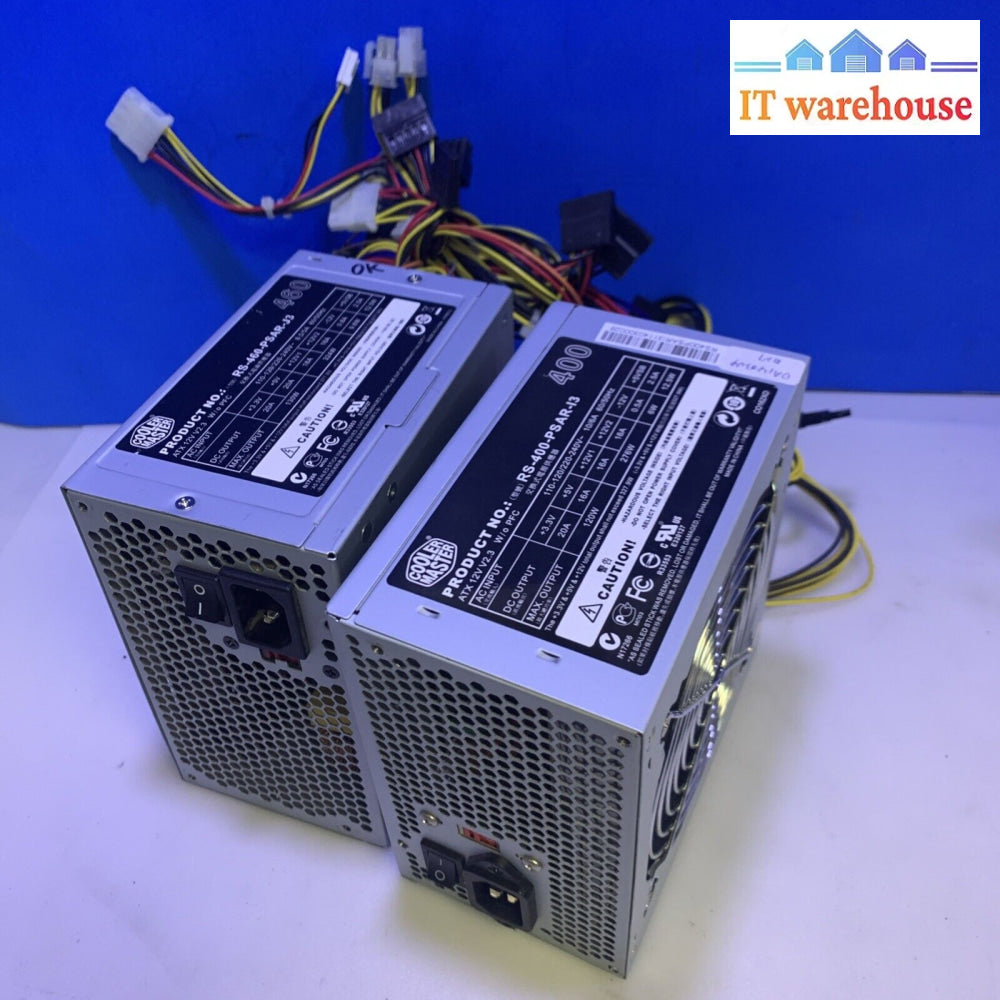 (2x) 400-460 WATT Cooler Master power supply 20 + 4/4 + 4/6P PCIE