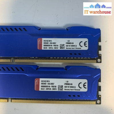2x 4GB =8GB  Kingston DIMM 1600 MHz PC3-12800 DDR3 240 PIN SDRAM HX316C10F/4 RAM