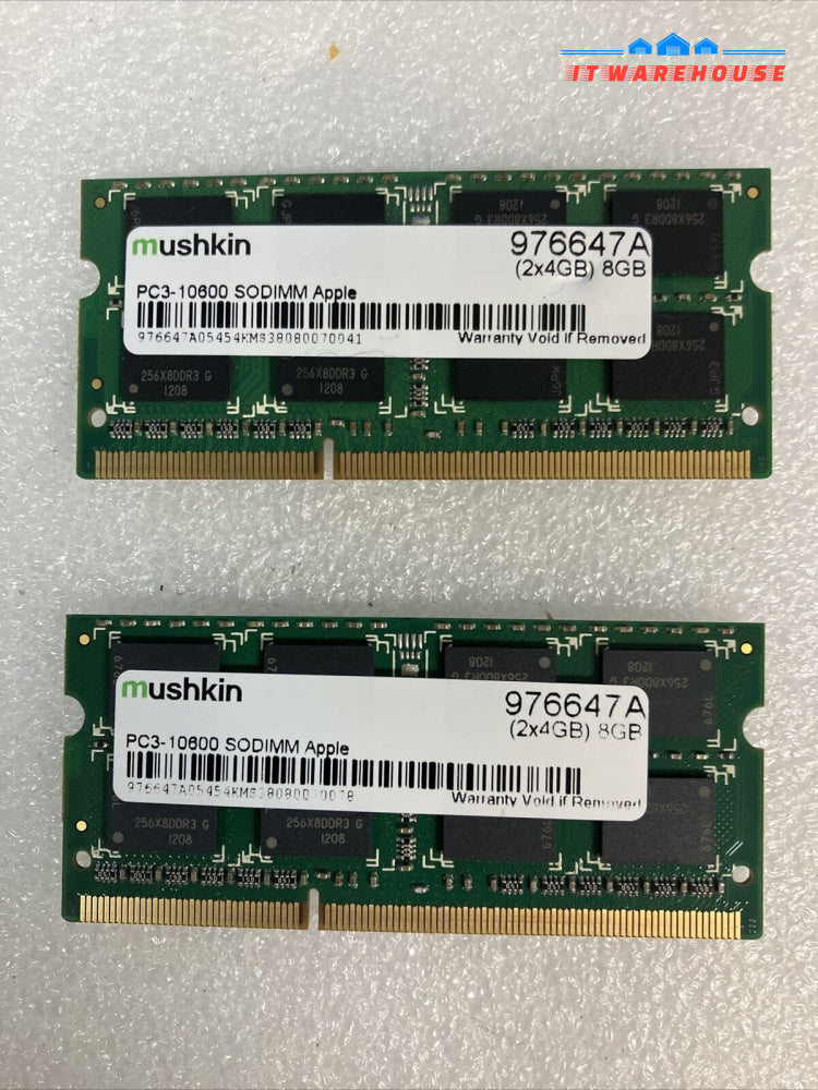 ~ (2x 4GB) Mushkin APPLE PC3-10600 DDR3-1333 SODIMM Laptop Memory 976647A 976647