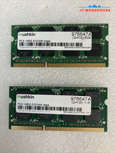~ (2x 4GB) Mushkin APPLE PC3-10600 DDR3-1333 SODIMM Laptop Memory 976647A 976647