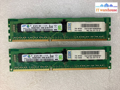 (2x 4GB) SAMSUNG DDR3-1600 RDIMM PC3-12800R 1Rx4 ECC Server Memory M393B5273DH0~