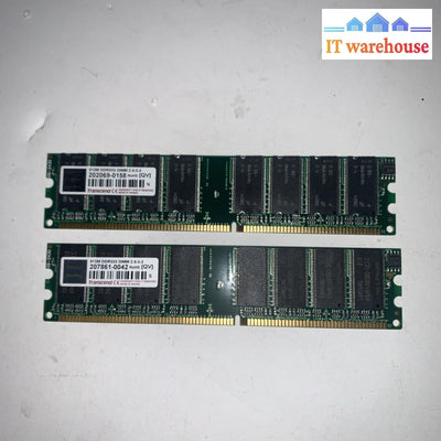 2x 512MB Transcend DDR-333 DIMM2.5-3-3 desktop memory