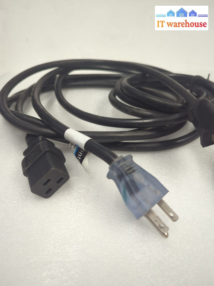 2x 6ft  IEC C19  15A/125V SJT Server Black AC Power Cord