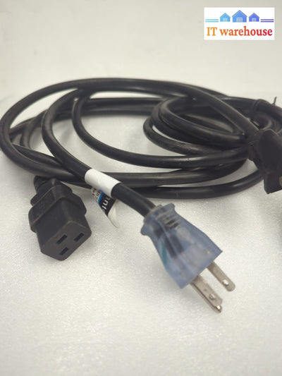 2x 6ft  IEC C19  15A/125V SJT Server Black AC Power Cord