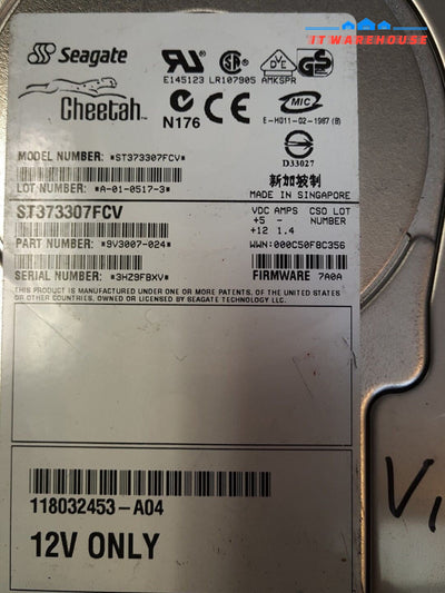- 2x  73GB Dell   Seagate ST373307FCV 9V3007 40P Fibre Channel 10K Hard Drive @@